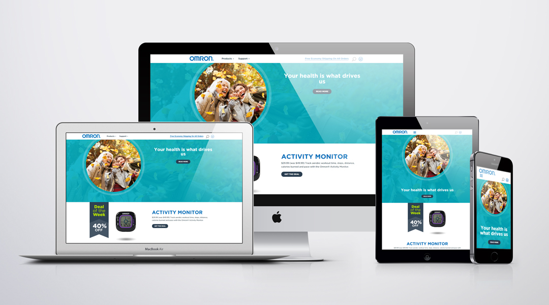 Omron Healthcare responsive design